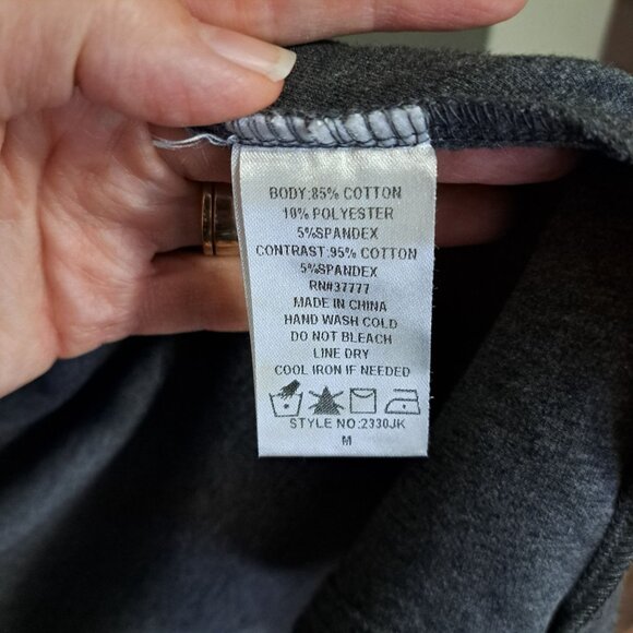 Renee C sweater/jacket size medium gray grey black - Picture 3 of 4